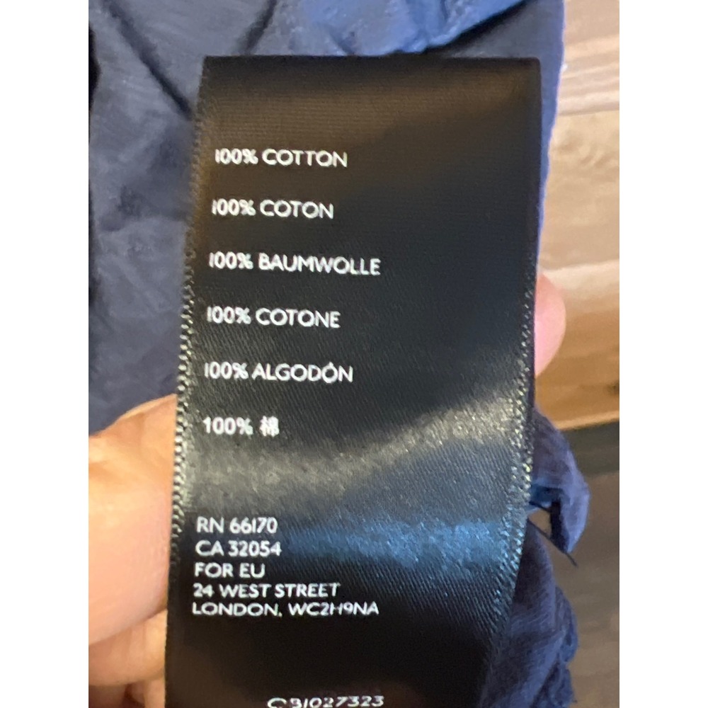 Waffle Texture Button-Front Navy Tunic Top - Picture 6 of 9